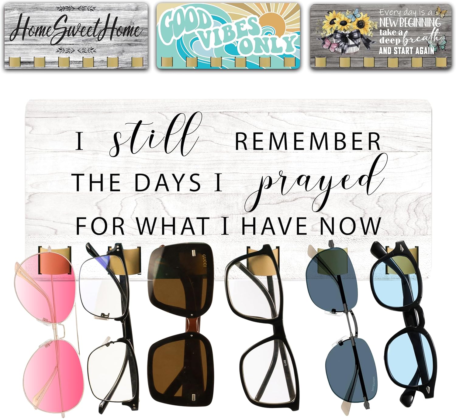 Sunglasses Organizer, Wall Mounted Glasses Holder, Clear Display Rack for Multiple Eyeglasses Organizer, Ideal for Home and Office, gifts for housewarming, birthdays Still Remember