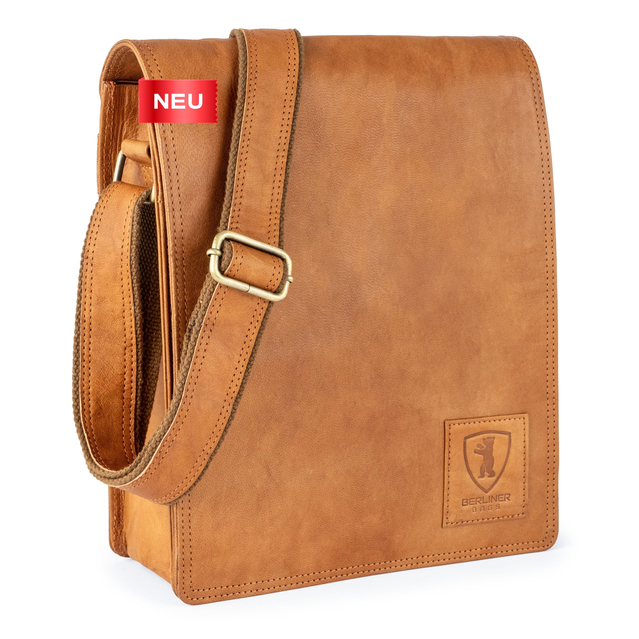 Berliner Bags Umhängetasche Konrad Vintage aus Leder für Herren - Braun