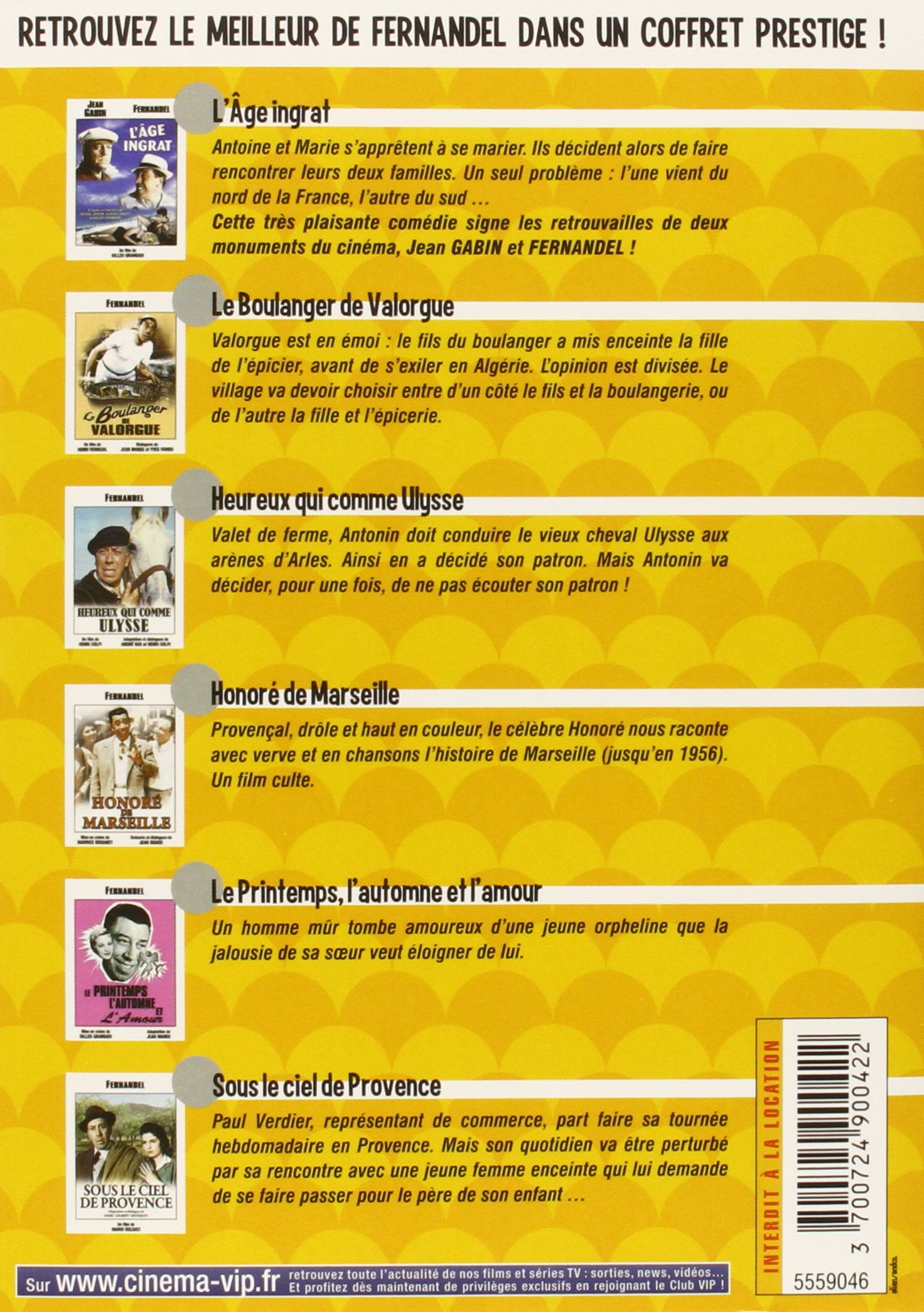 Fernandel - Coffret 6 films