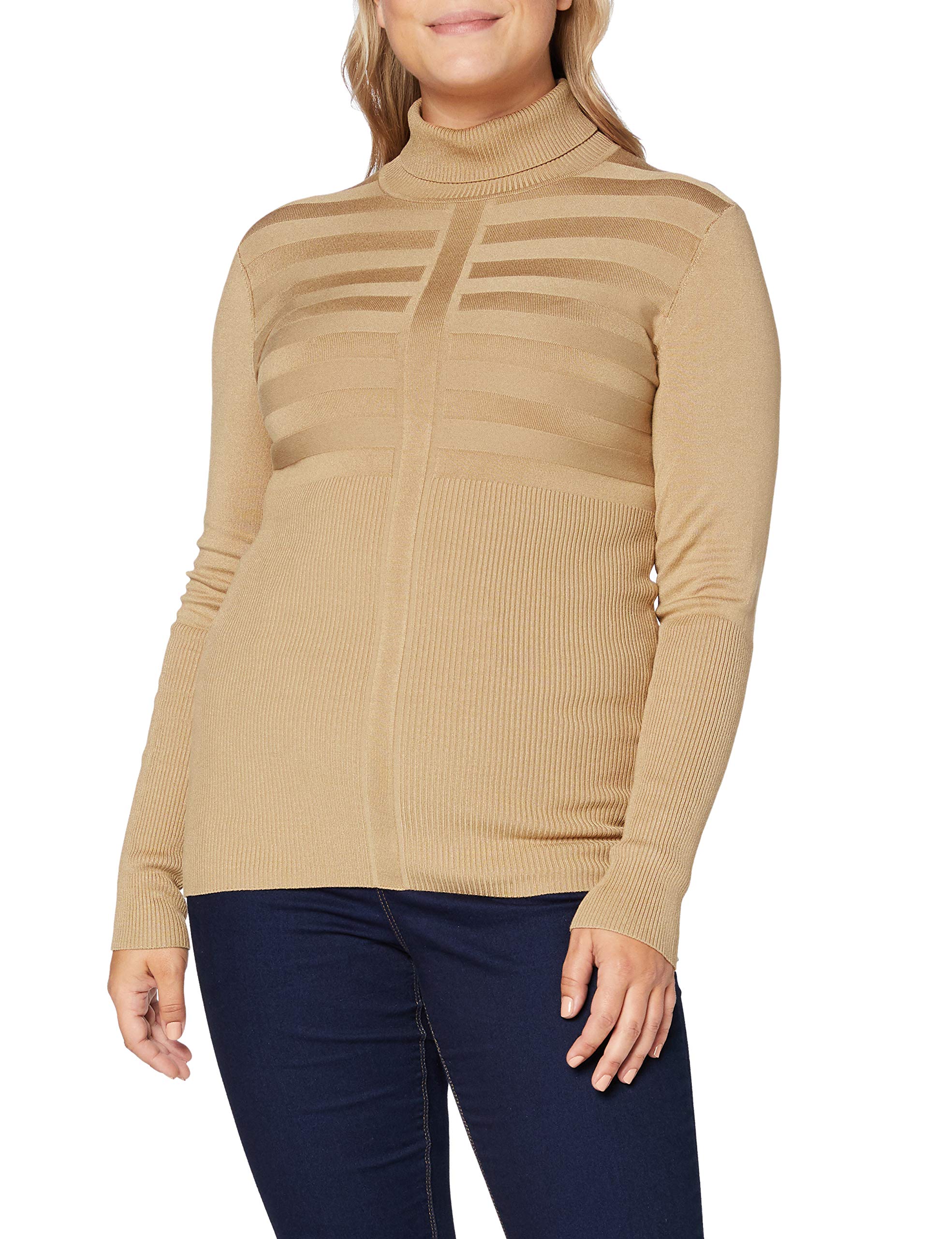 Morgan Long-Sleeved Turtleneck Jumper, Brown, UK 18-20