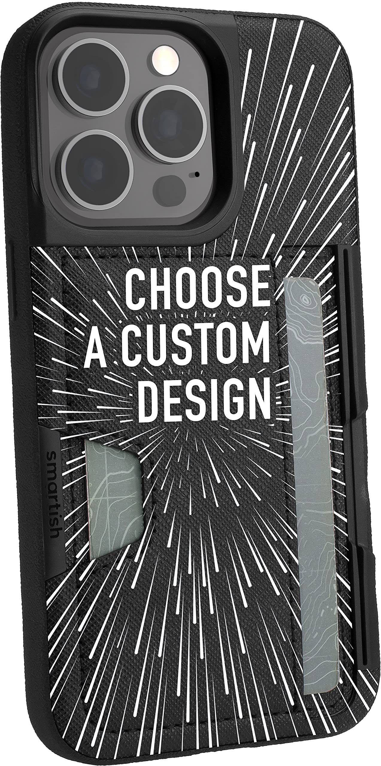 Smartish iPhone 13 Pro Wallet Case - Wallet Slayer Vol. 2 [Slim + Protective] Credit Card Holder with Kickstand - Secret Menu