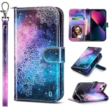 ULAK Compatible with iPhone 13 Wallet Case for Women, Mandala Pattern