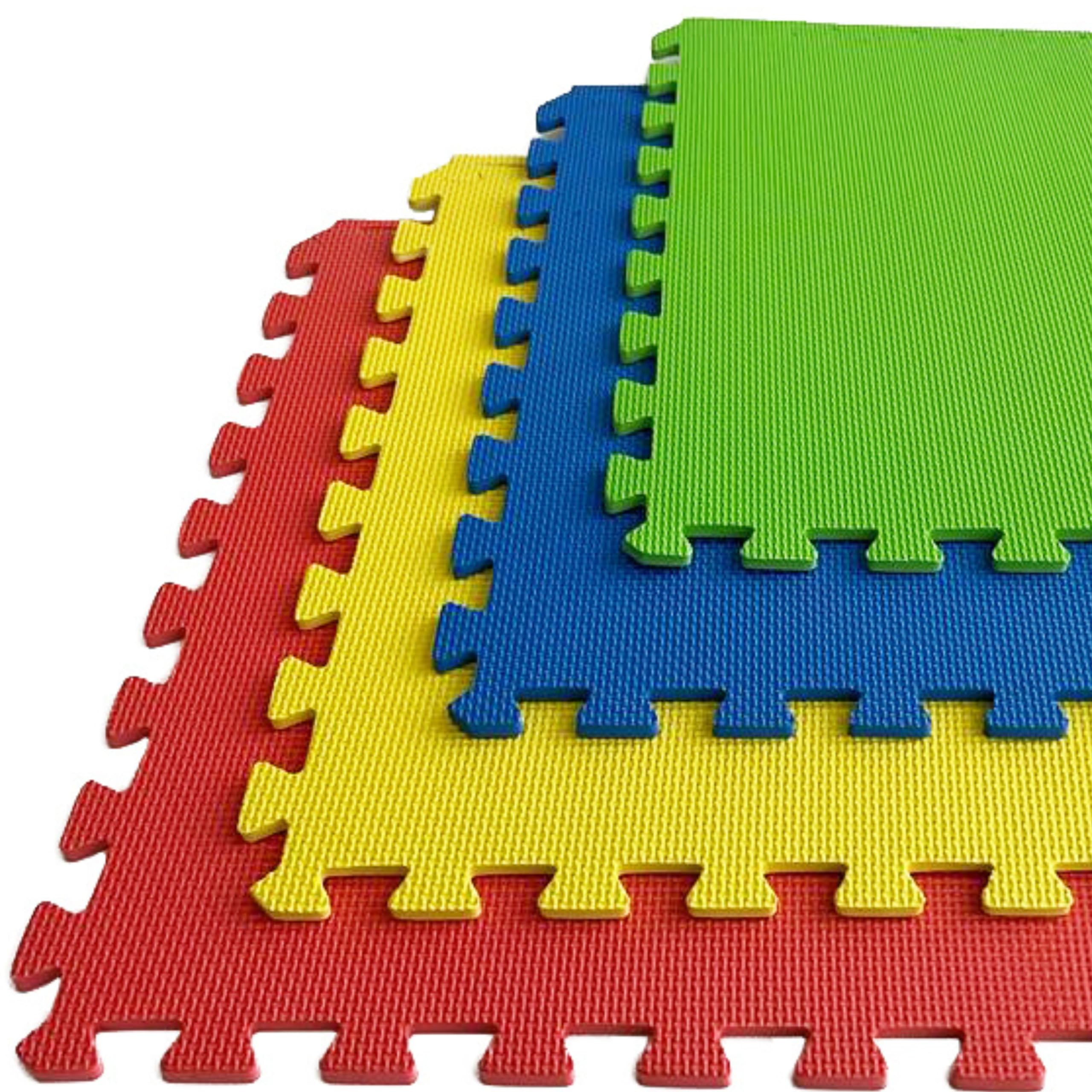 SUELOSPORT Alfombra Puzzle para Bebés y Niños Acolchada, Tapete Juego Infantil 60x60cm, Manta Juegos Gateo Bebes, Colchoneta para Jugar en el Suelo, Tapete Actividades - 12 Piezas (4,32 m²)