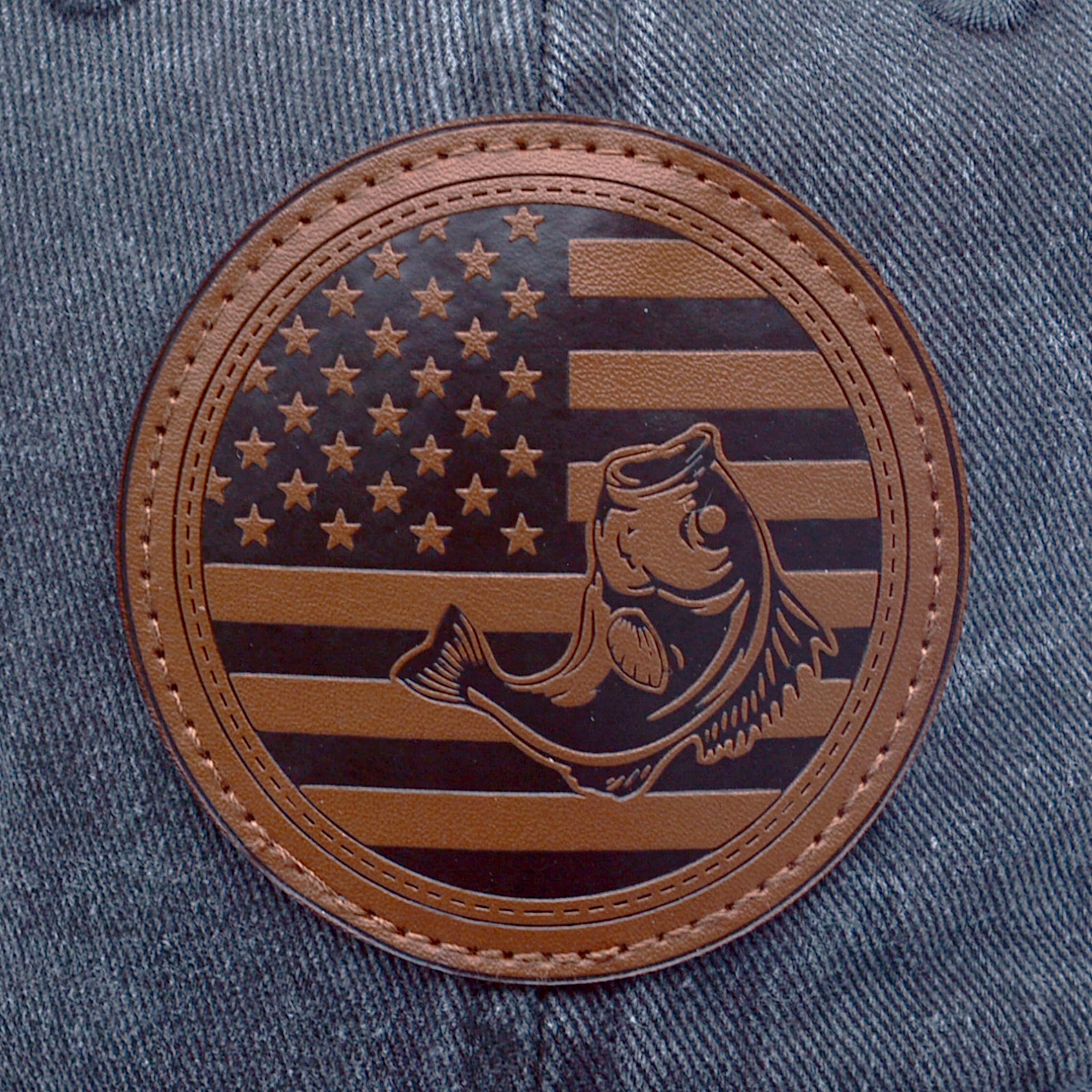 American Flag Fishing Vintage Hat Father's Day Birthday for Men Women, Gray Baseball Cap