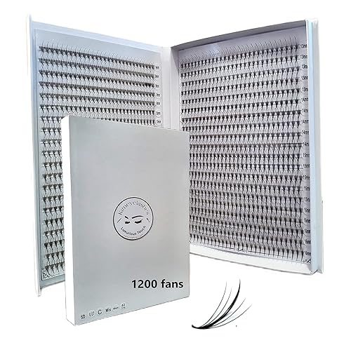 1200 Wispy Premade fans 5D 0.07 Mixed Lengths 9-16mm 1000 fans 7D 0.05 Volume loose Lashes C D Curl Handmade Fan eyelash extensions Kimeyelashes