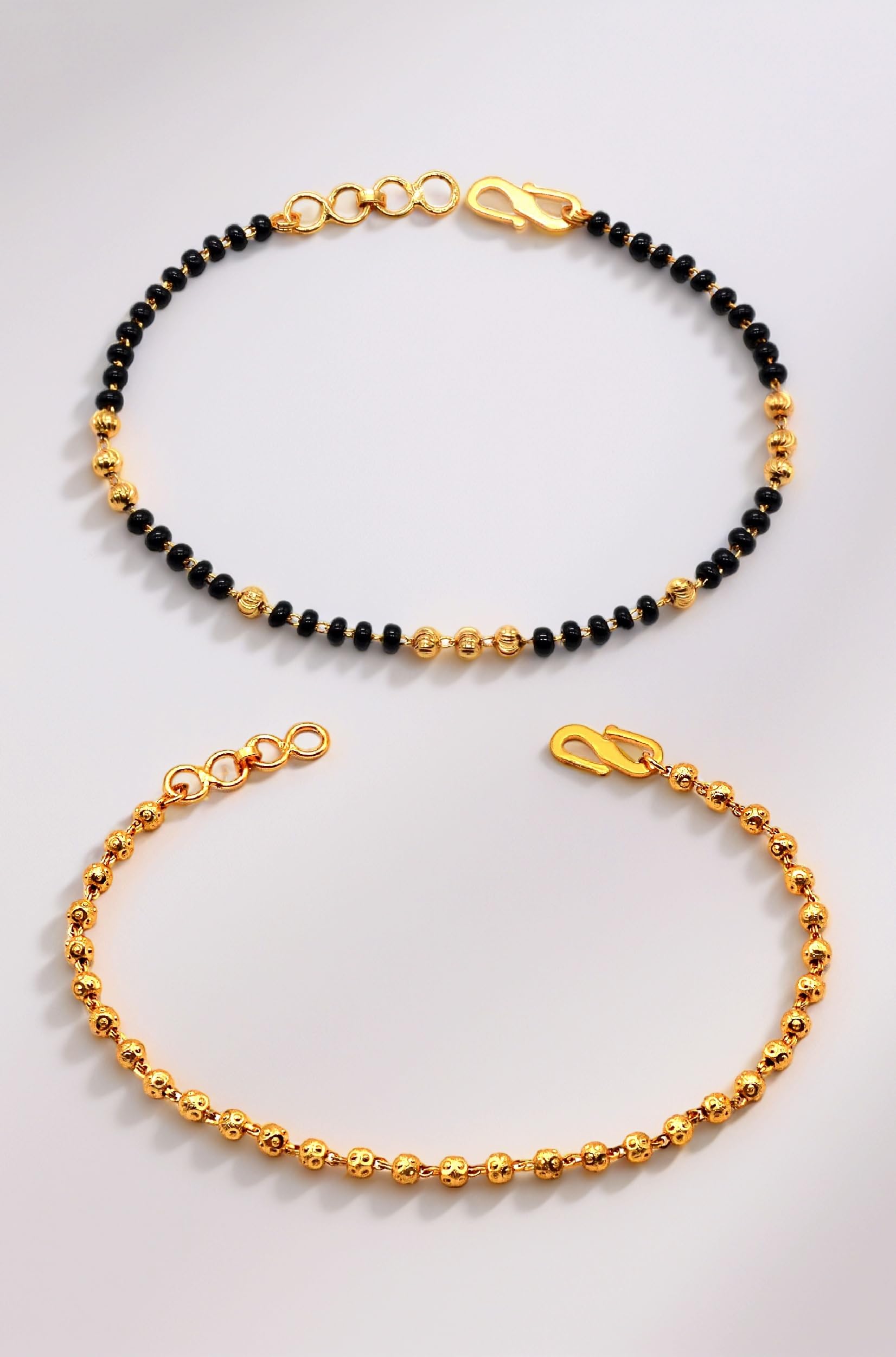 Golden Gold-Plated Brass Bracelet 2 pis Combo for Women