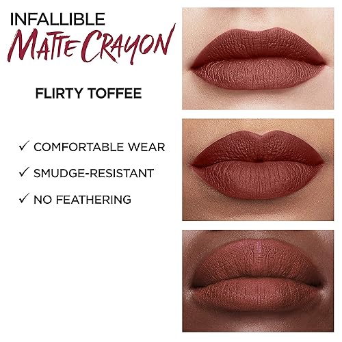Miniatura 10 de L'Oreal Paris Infallible Matte Lip Crayon, No Blossom Fig Deal (Packaging May Vary)