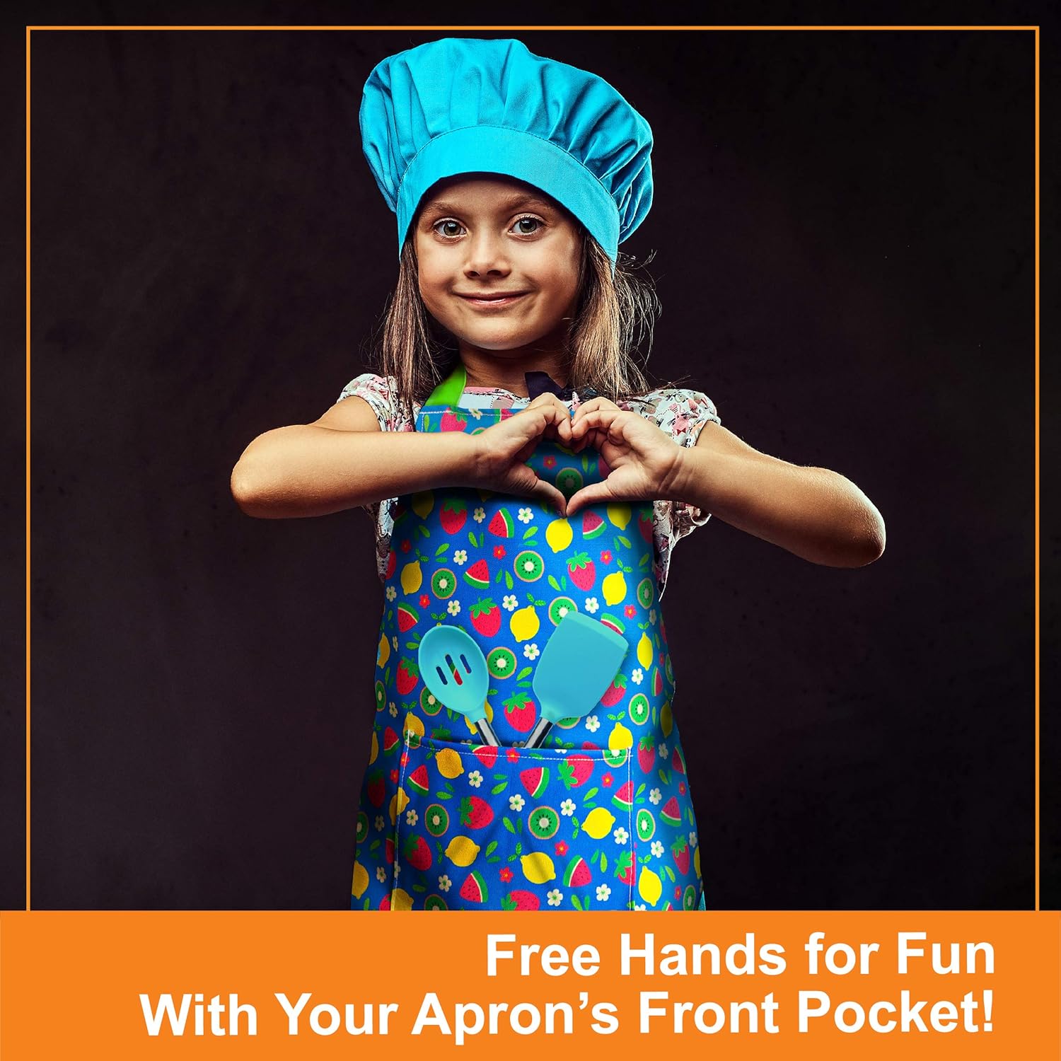 Art Smock and Apron for Kids Child and Toddler for Cooking, Baking, Ages 3-8 - Image 5