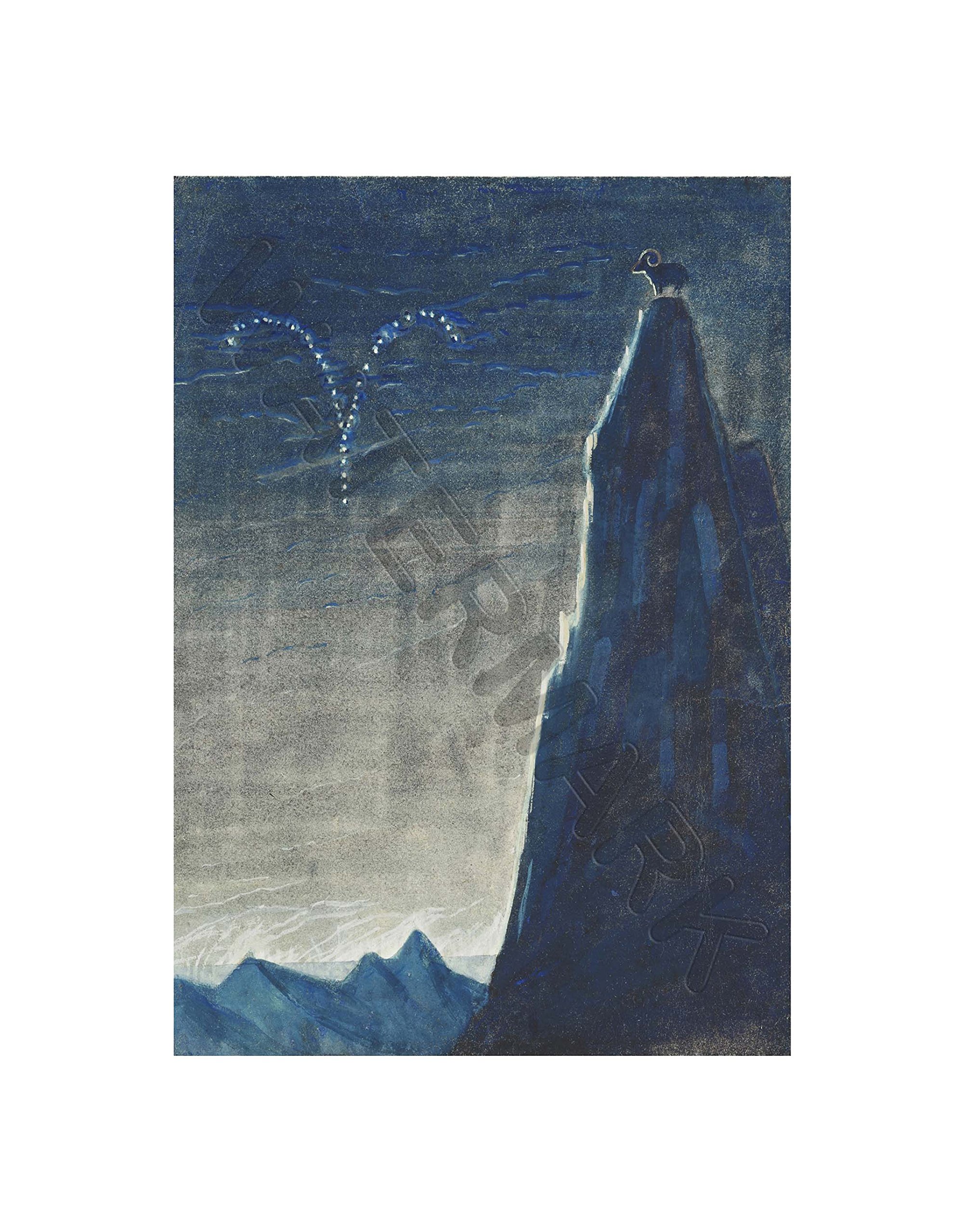 Wee Blue Coo Ciurlionis Sun Passing Aries Wall Art Print