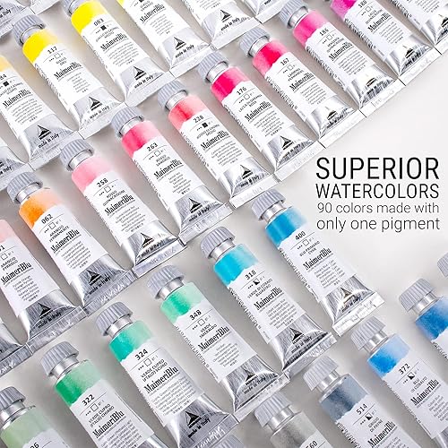 Miniatura 4 de Maimeri Blu Pintura de acuarela de un solo pigmento de 0.4 fl oz – Pintura de acuarela profesional PB36 azul cobalto verdoso – Tubo de pintura de