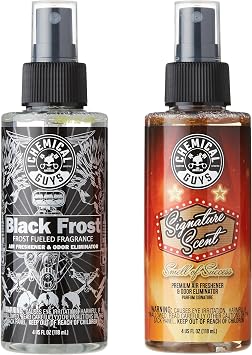 Chemical Guys AIR_302_04 Black Frost Scent and Signature Scent Combo Pack, Great for Cars, Trucks, SUVs, RVs, Home, Office & More 2-4 fl oz Items