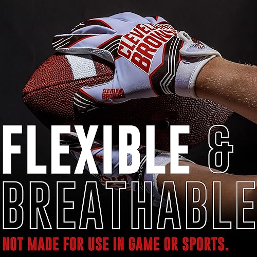 Vista 180 de Franklin Sports - Guantes de receptor de fútbol americano juvenil con logos de equipos de la NFL, palma de silicona, todos los tamaños juveniles