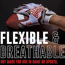 Franklin Sports NFL Cleveland Browns Youth Football Receiver Gloves - X-Small/Small