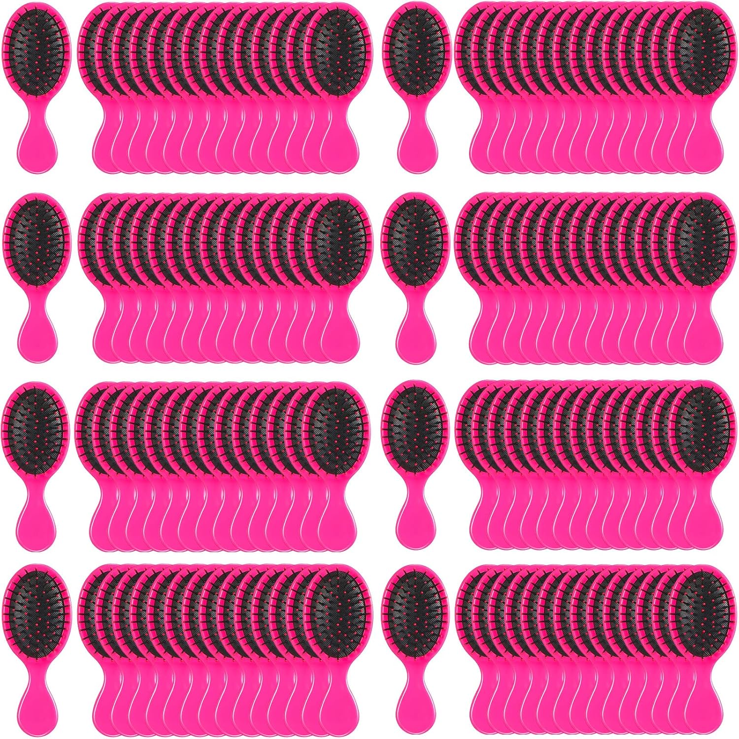 120 Pcs Mini Travel Detangling Brush with Soft Bristles for Wet and Dry Hair - Smoothing Knots with Ease for Most Hair Types