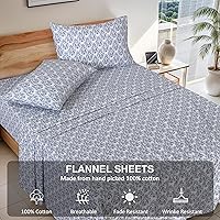 Vista 253 de RUVANTI Flannel Sheets Twin Size - 100% Cotton Double Brushed Twin Sheets Set, Deep Pockets 16 Inches, All Seasons Breathable & Extra Soft Bed Bali