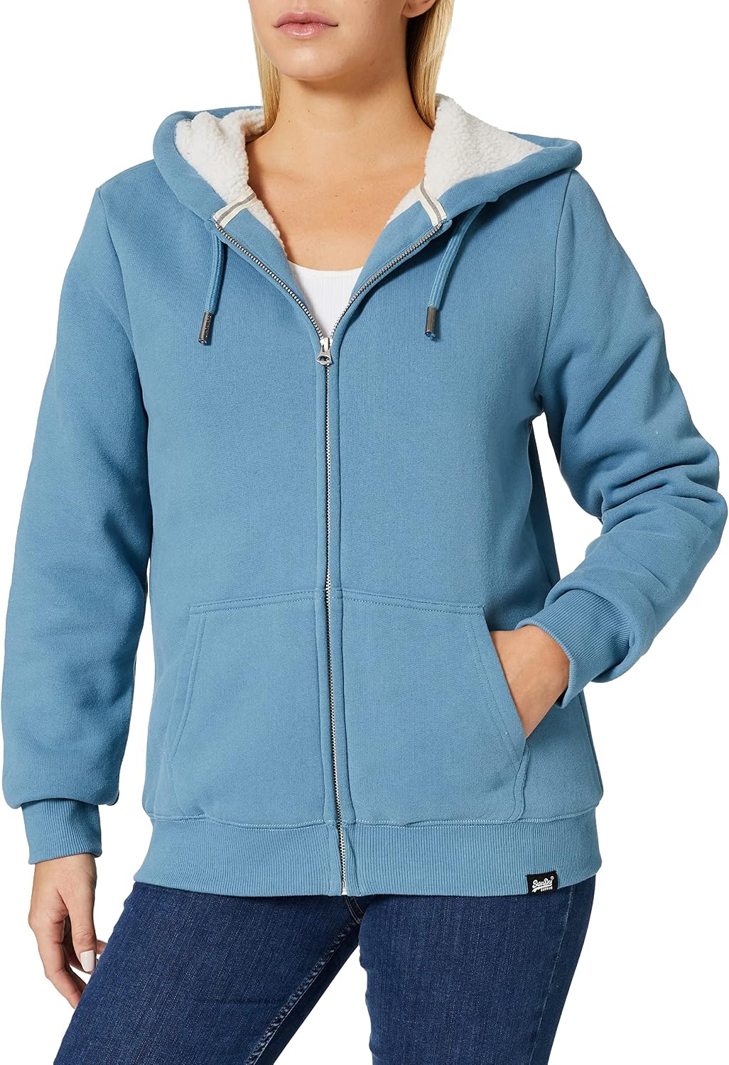 Superdry Womens Borg Lined Zip Hoodie 