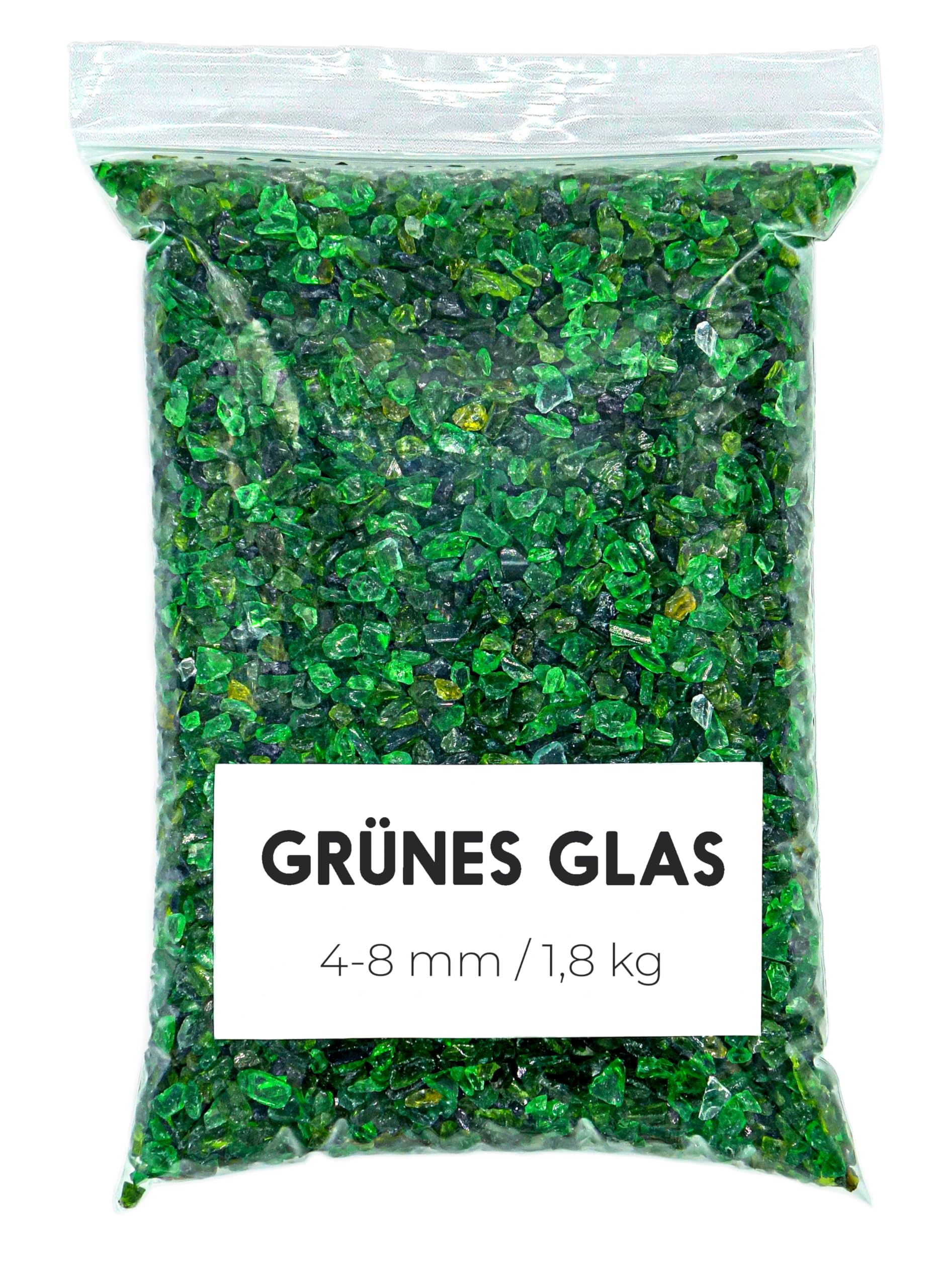 Landare Zerkleinertes Glas Grün 1,8 Kg - Zerbrochenes Glas - Glasscherben