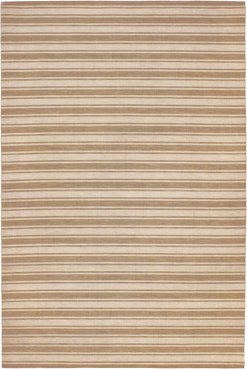 Liora Manne Abbey Shaded Stripe Rug, Indoor/Outdoor, Coconut/Ivory Home & Kitchen