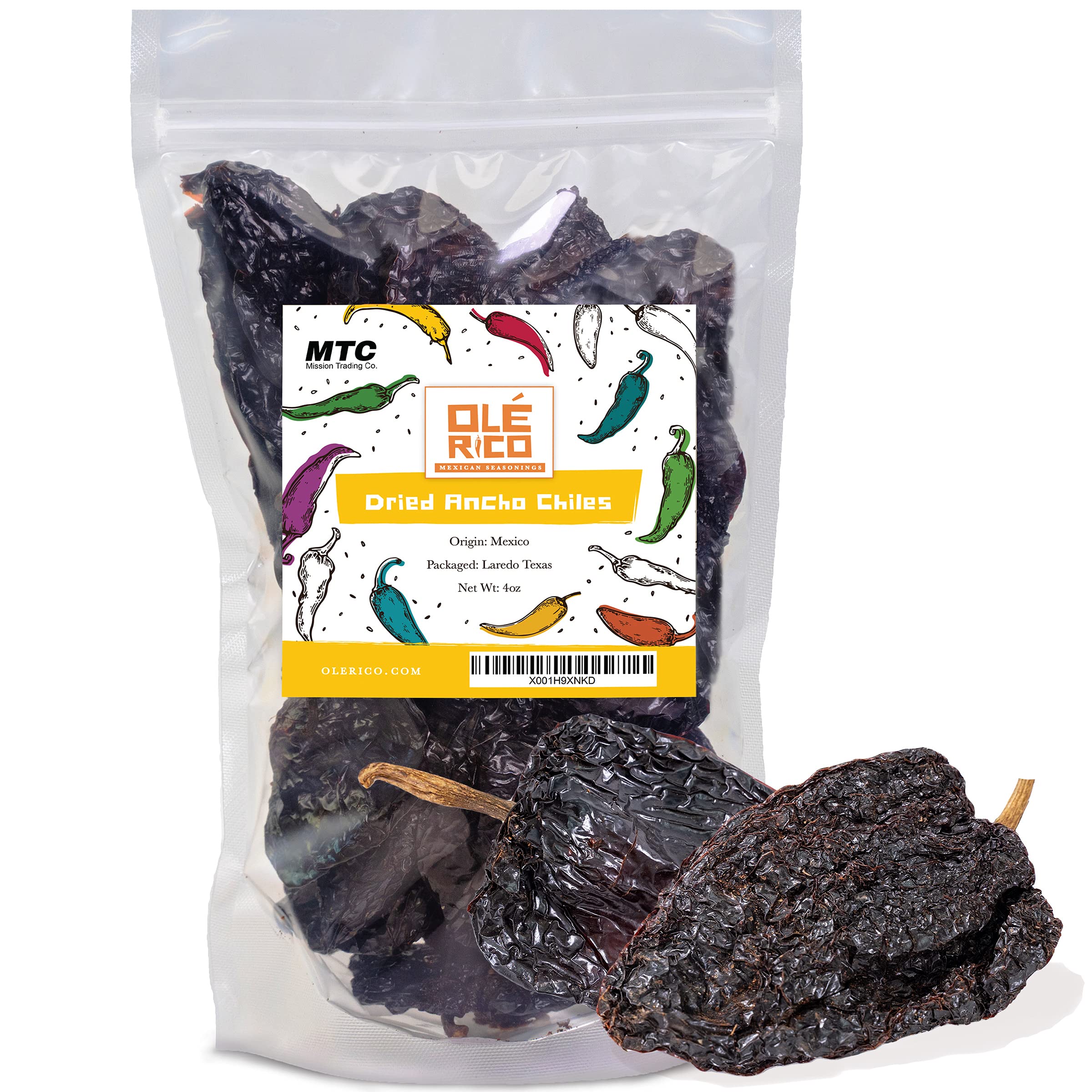 Ancho Chiles Dried Peppers (4 Oz) By Ole Rico Buy Online in United