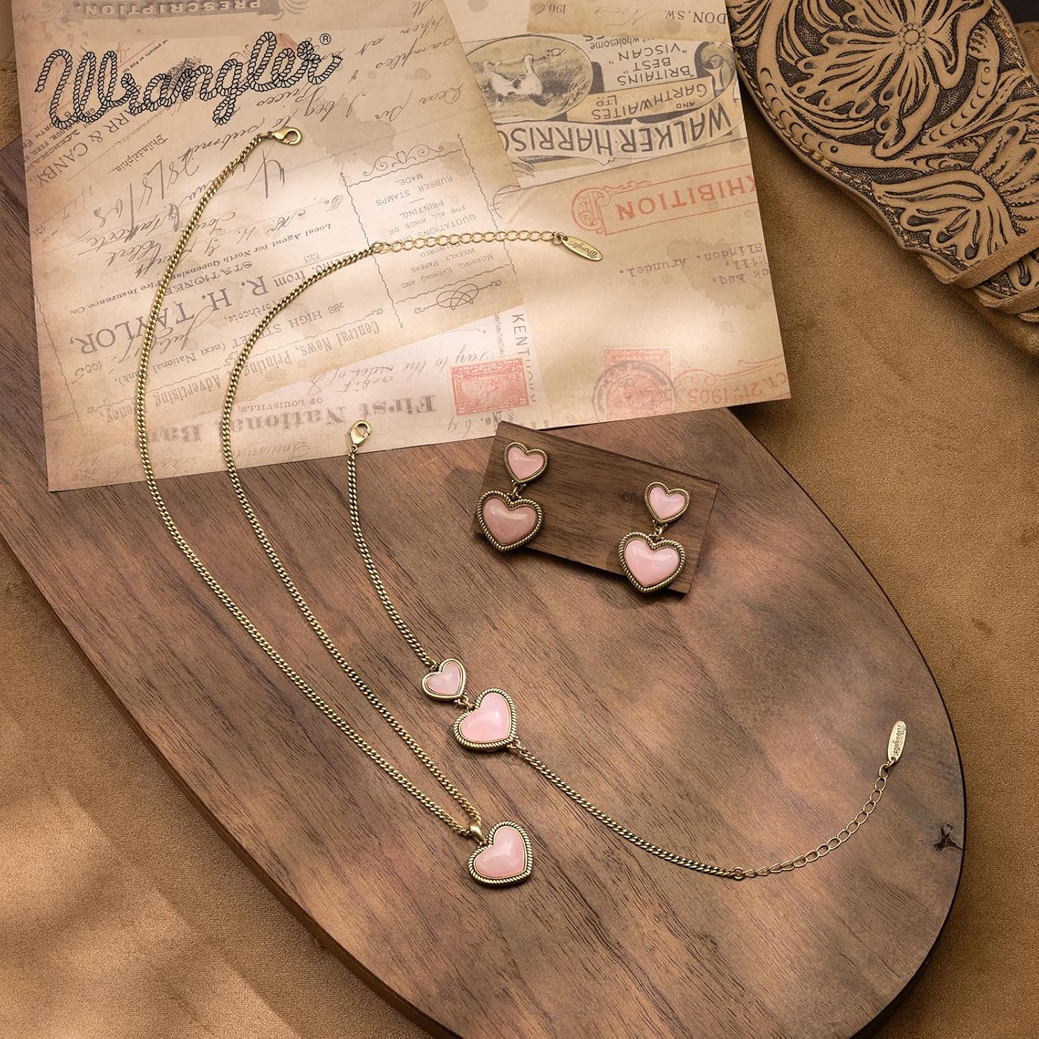 Montana West Wrangler Heart Turquoise Pendant Necklace for Women Western Gold Plated Cowgirl Cowboy Classic Trendy Jewelry - Image 3