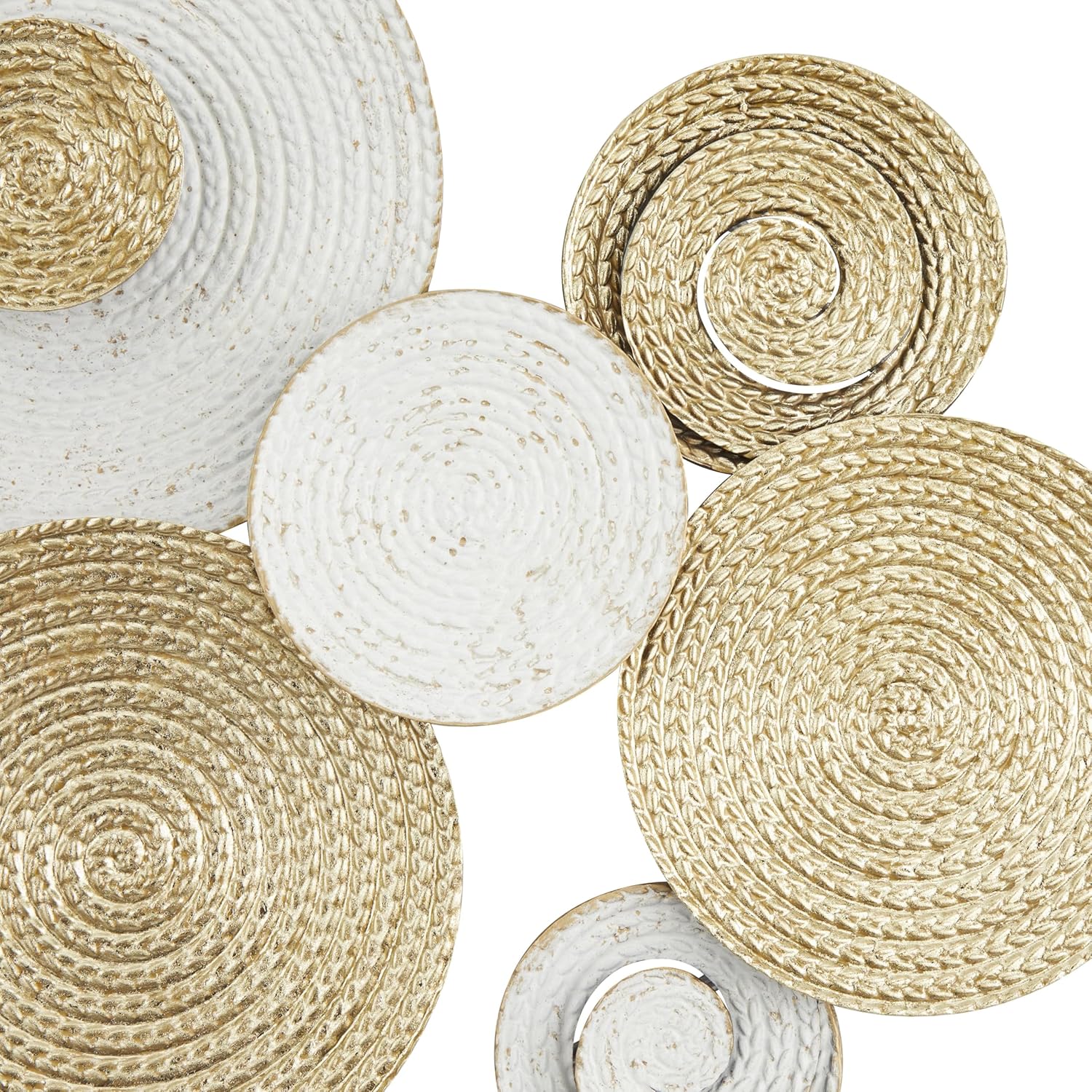 CosmoLiving by Cosmopolitan Metal Plate Home Wall Decor Radial Wall Sculpture, Wall Art 36" x 2" x 21", Gold