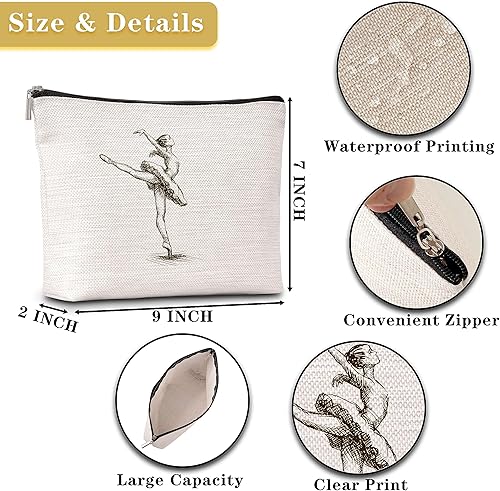 Miniatura 2 de Bolsa de maquillaje de bailarina, bolsa de cosméticos para bailarina, bailarina, regalos de amistad para amantes de la danza-2, Estilo 1