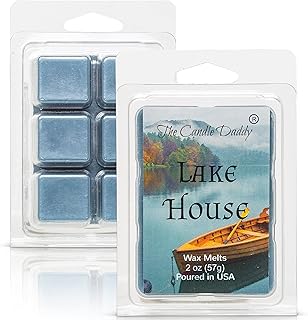 The Candle Daddy Lake House - Rustic Lake House Scented Melt- Maximum Scent Wax Cubes/Melts- 1 Pack -2 Ounces- 6 Cubes