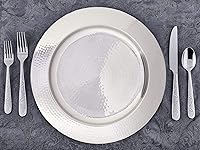 Vista 2 de Old Dutch Martillado, 13 pulgadas, acero inoxidable, juego de 6 platos de carga