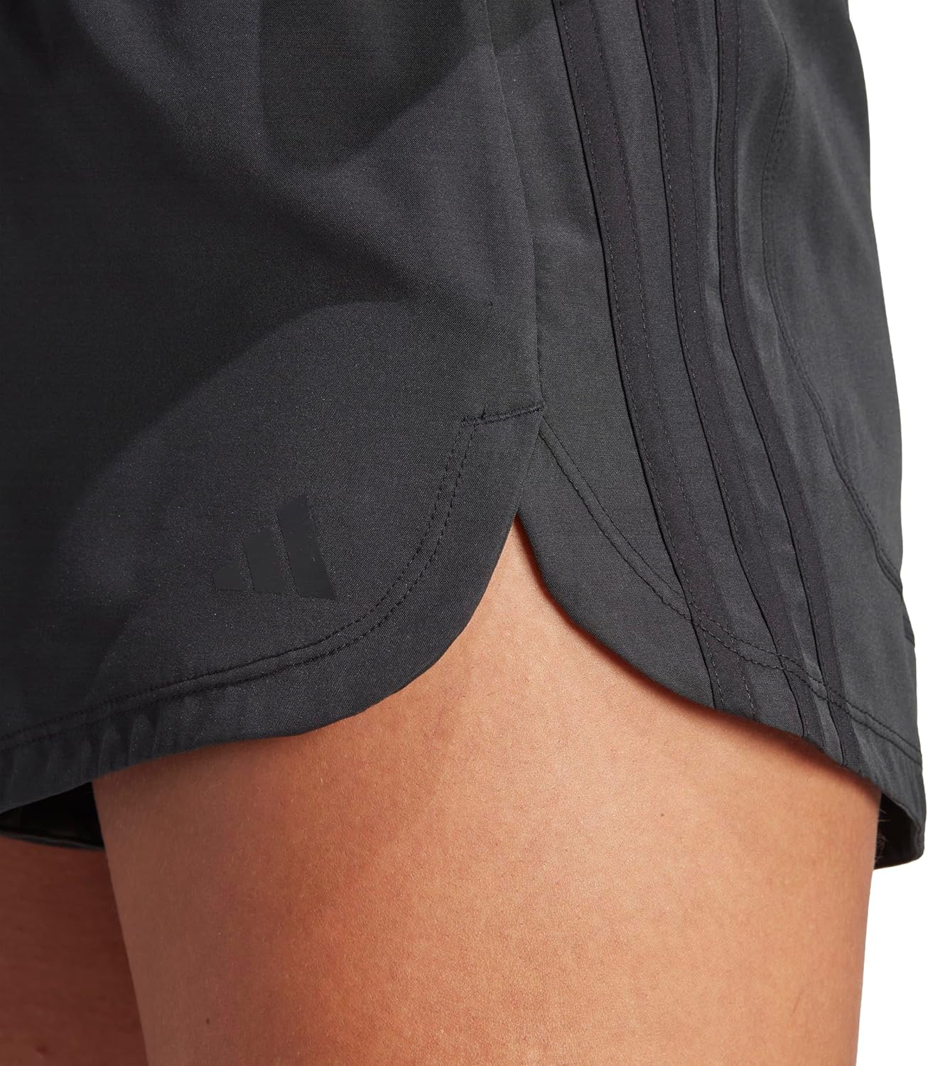 Adidas Women's Pacer Training 3 Stripes Woven High Rise Shorts, Black, XX-Large 5 Inch Inseam - Image 5