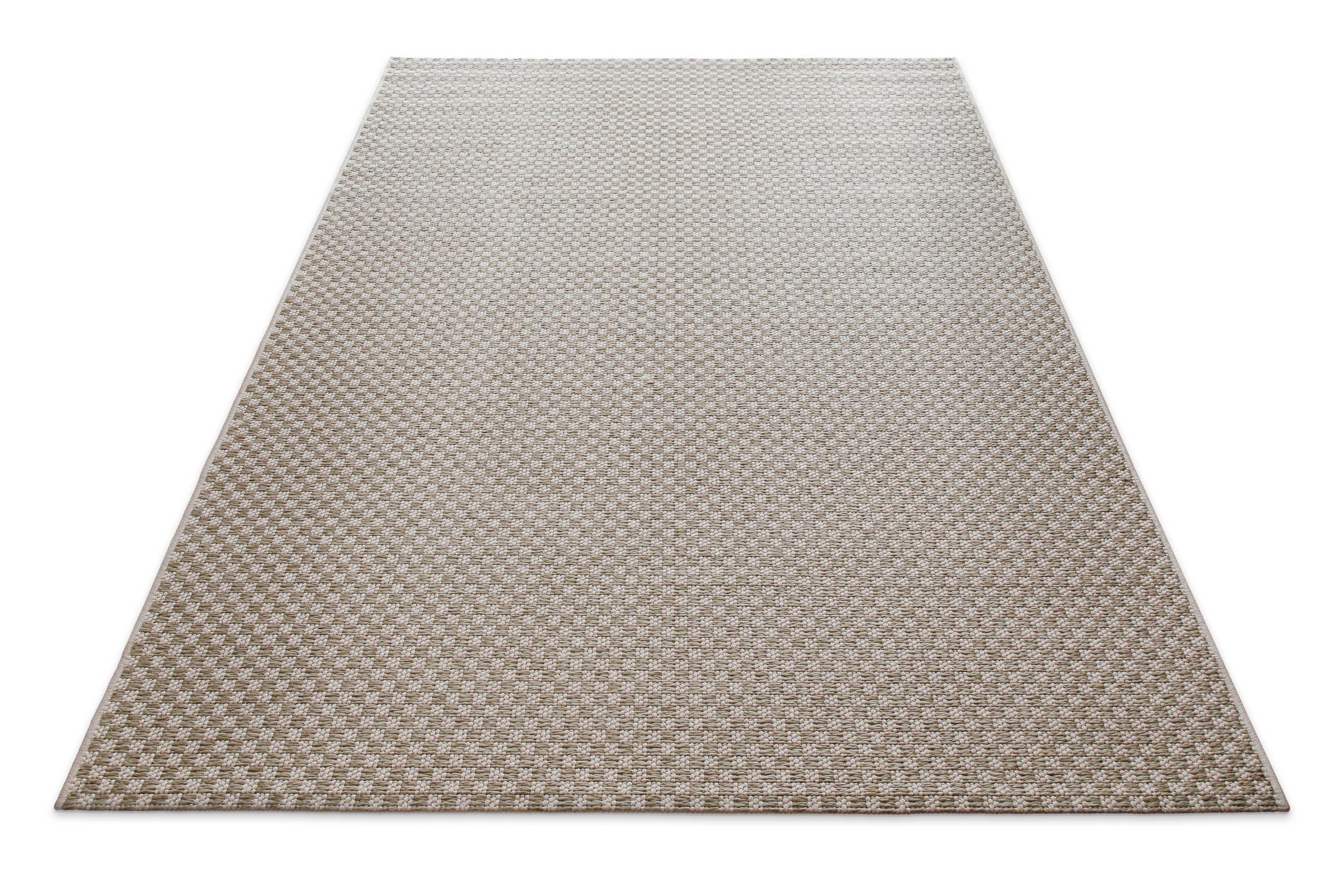 Wecon Home Dywan – tkany wszechstronny dywan do salonu, na balkon, do kuchni i przedpokoju – odporny na warunki atmosferyczne i łatwy w pielęgnacji – Miami South Beach (160 x 230 cm, piaskowo-beżowy)
