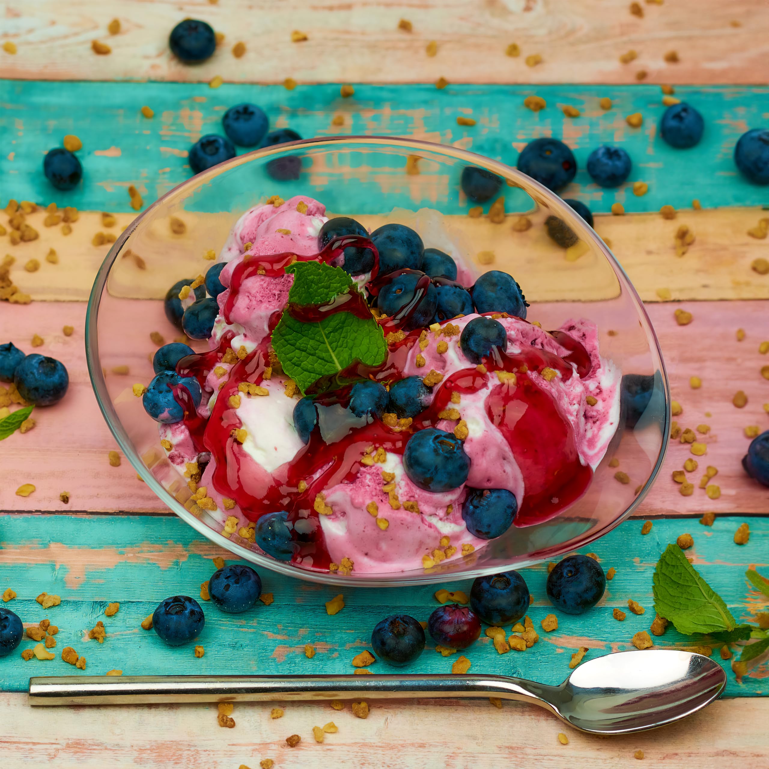 VITAVEGGY HEIDELBEER-FRUCHT-PÜREE 2x1kg von Food-United blueberry-fruit-puree für Blaubeeren-Smoothie-Saft Heidelbeer-Himbeer-Sorbet-Cocktail-Shake ohne Aroma- Farb- & Konservierungsmittel (2)