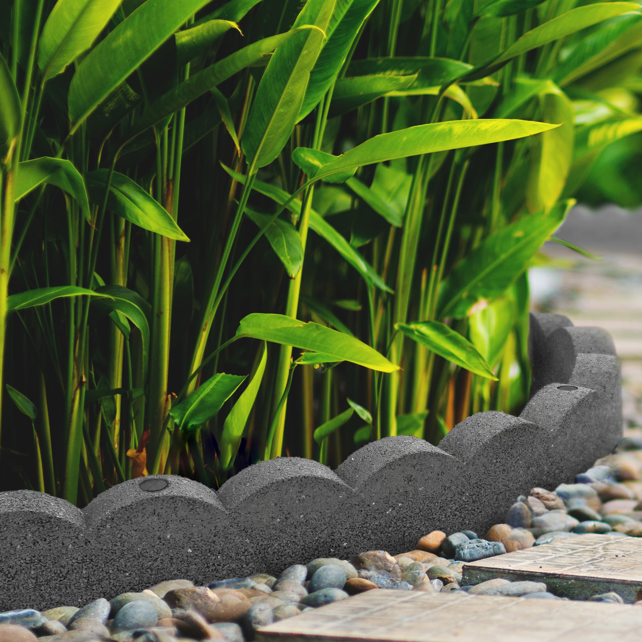 Amazon.com: Tierra Verde Scallop Recycled Rubber Landscape Border