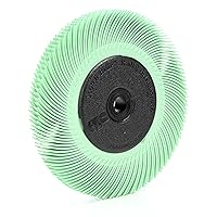 Vista 3 de Scotch-Brite(TM) Pincel radial de cerdas, óxido de aluminio, 6000 RPM, 8 x 1 de ancho, 50 de diámetro, grano, Verde (Paquete de 1), Verde claro, 1