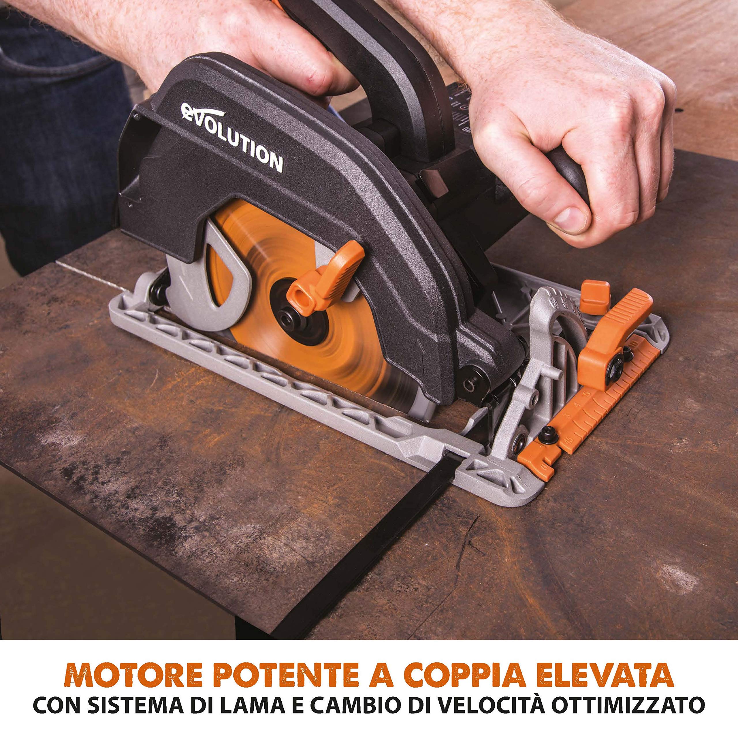 Evolution Power Tools - R185CCS sega circolare multi-materiale 185 mm, 230 V