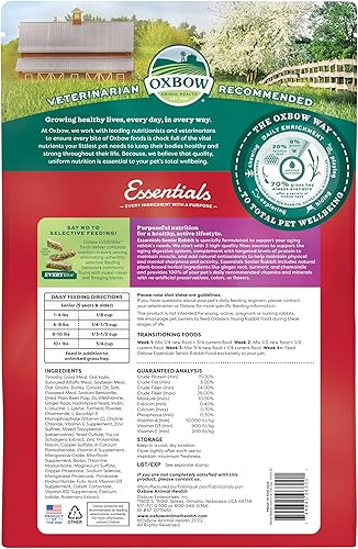 Miniatura 2 de Oxbow Animal Health Essentials - Alimento para conejos senior, 8 libras