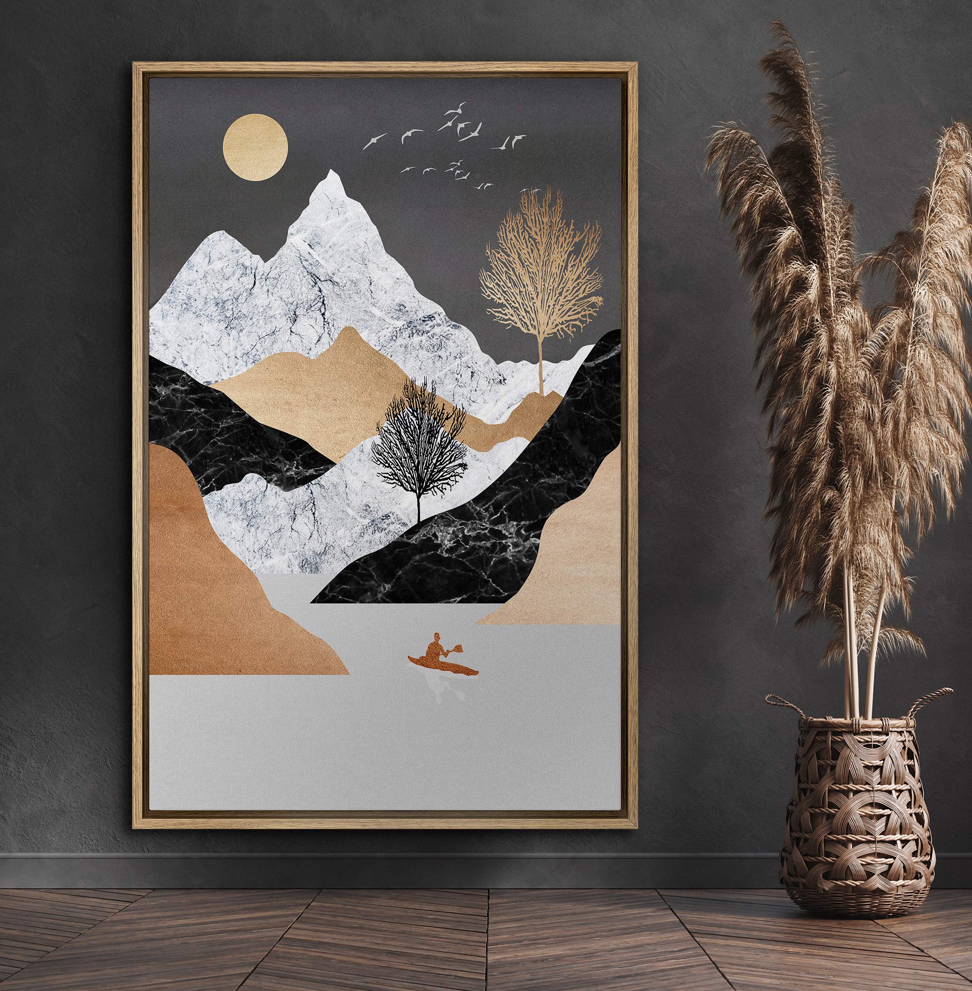 Amazon.co.jp: SIGNFORD フレーム入りキャンバスプリント ウォール