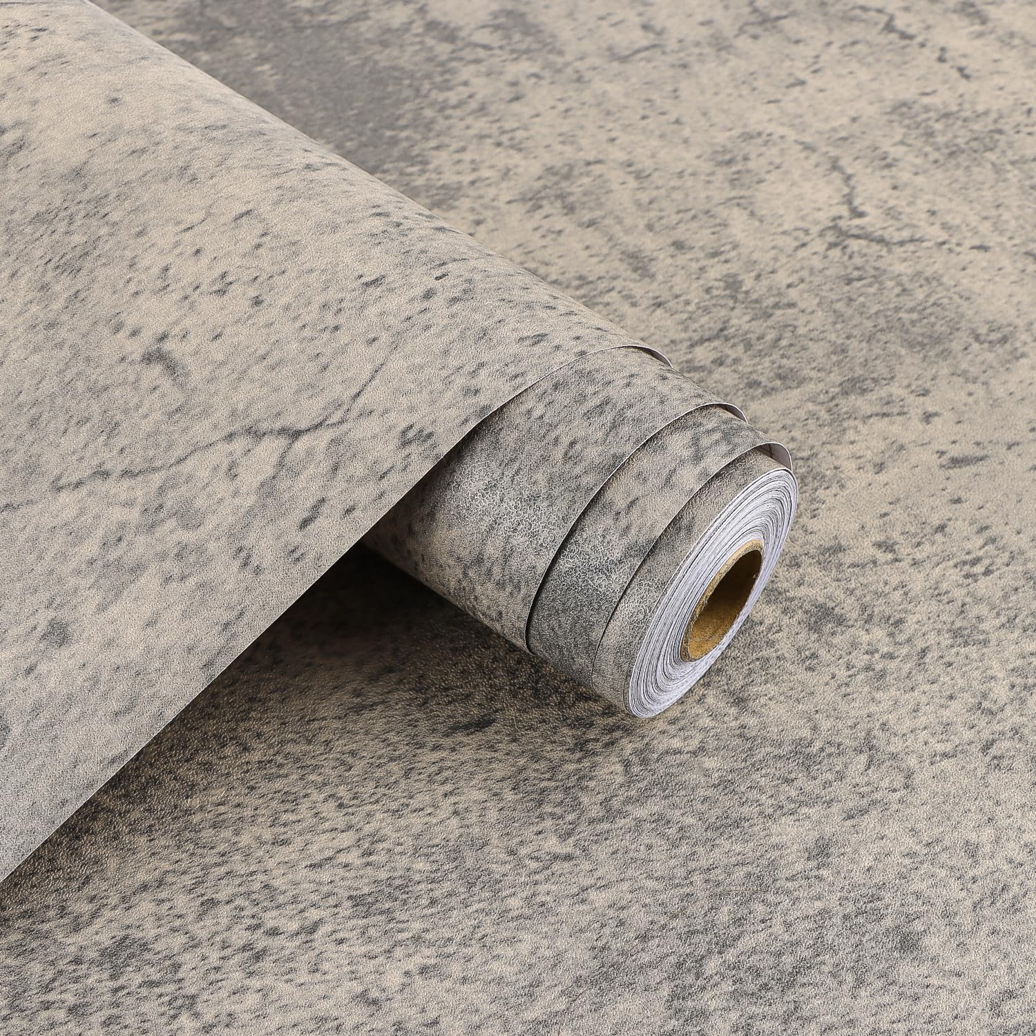 Arthome 40x600cm Cement Grey Brown Concrete Wallpaper Peel Bonded Paper Self-Adhesive Waterproof Concrete Decorative Vinyl Film for Studios, Offices, Shops, Bars, Gyms, Restaurant Countertops — image 1