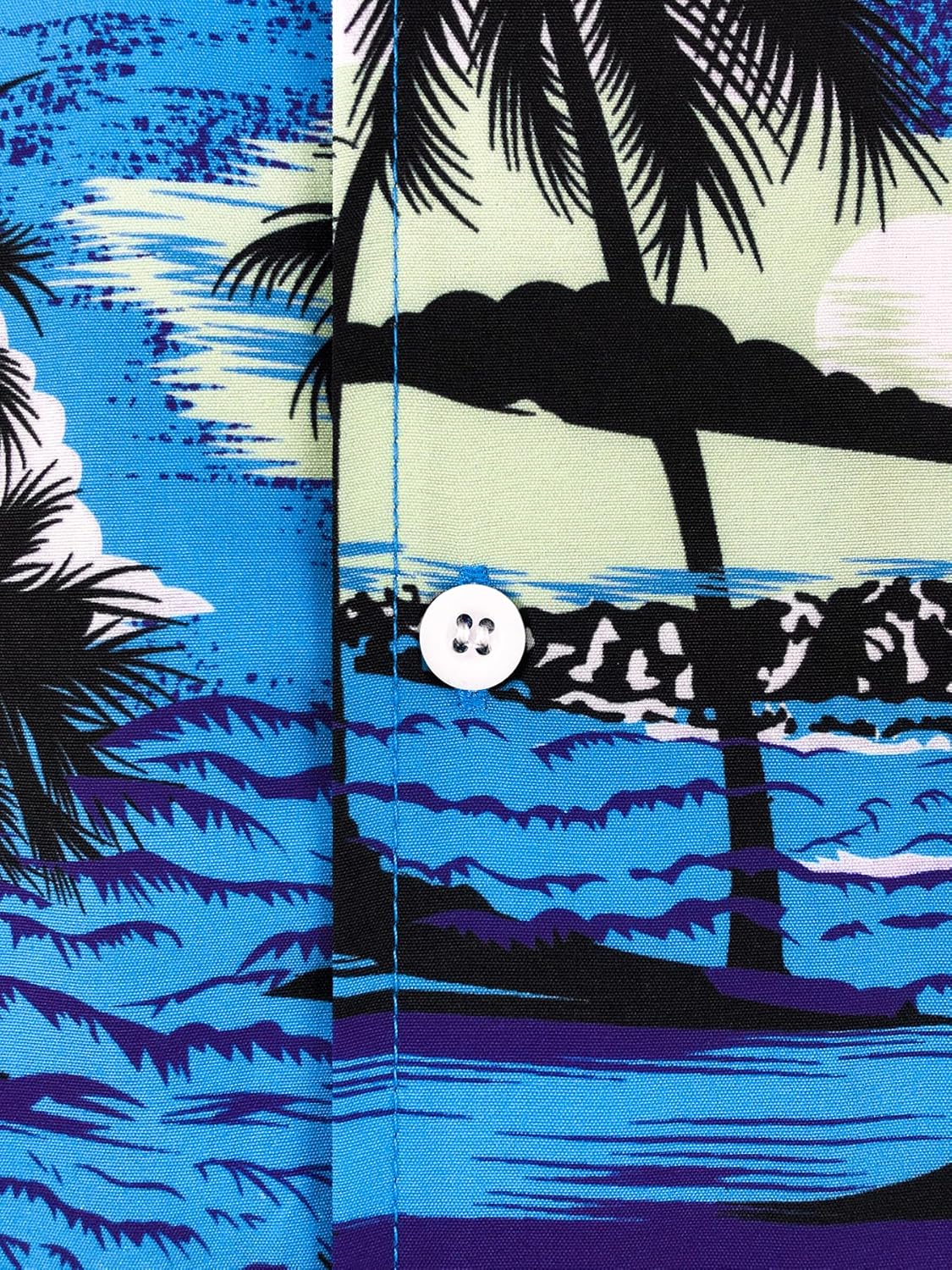 Men's Hawaiian Floral Shirts Printed Button Down Tropical Holiday Beach Shirts for Men - Image 4