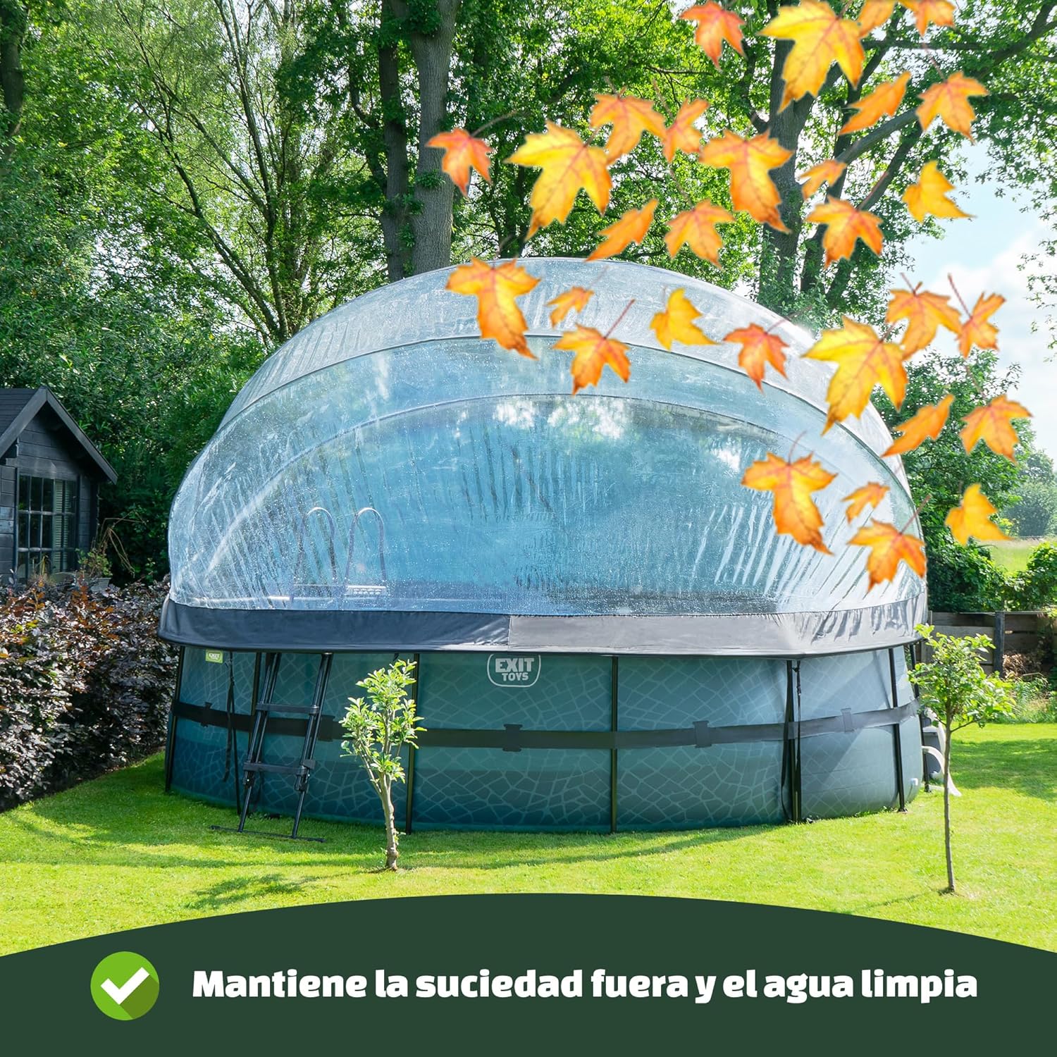 Бассейндин куполунун ичиндеги сууну күн жылытат