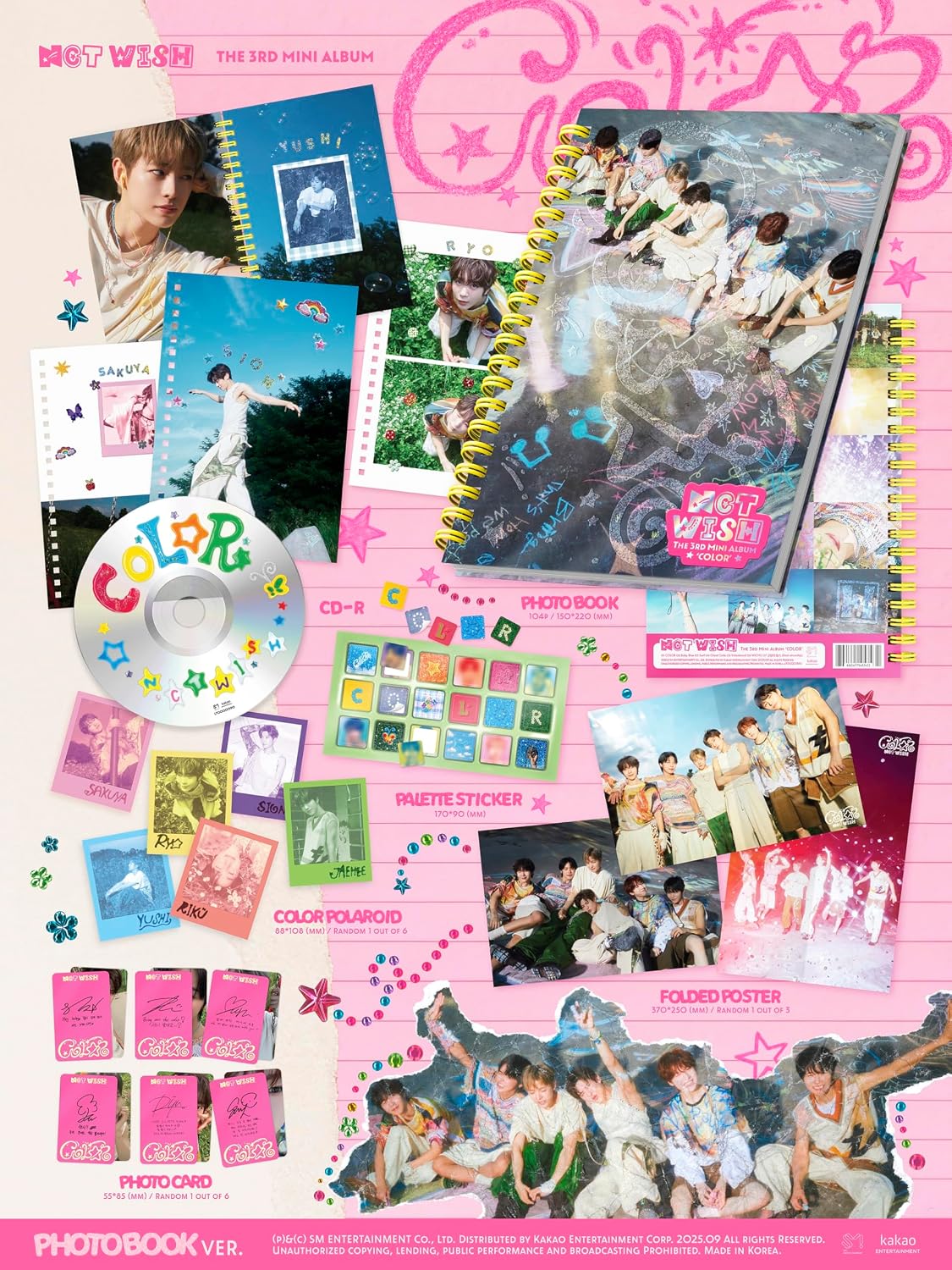 COLOR NCT WISH Album [Photobook ver.]+Pre Order Benefits+BolsVos Idol-Inspired Freebies (3rd Mini Album)
