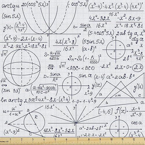 Miniatura 14 de Ambesonne - Tela multicolor impresa digital por The Yard Gris Blanco,Azul durazno,2-Verde azulado,Azul Indigo,Azul verde azulado,Verde rubor,Crema