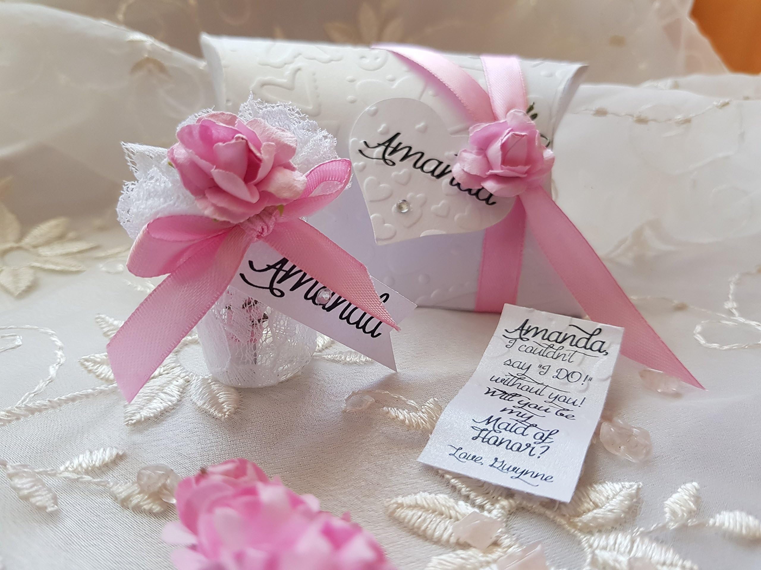 Will you be My Bridesmaid Gift Message in a Bottle, Custom Bridesmaid Gift Asking Maid Matron of Honor, Cottage, Rustic Secret, Shabby Chic