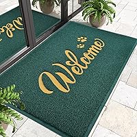 Vista 28 de T.HENV Tapete de bienvenida para exteriores, 30 x 17.5 pulgadas, impermeable, para todas las estaciones, entrada exterior, de secado rápido, tapete