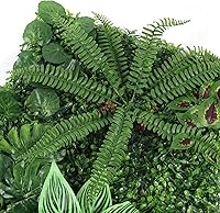 Vista 5 de Paneles de setos artificiales, telón de fondo de pared de vegetación, paneles de plantas de seto topiario, 12 piezas de 23.62 x 15.75 x 1.57
