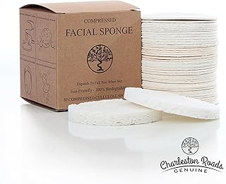 Sponsored Ad - Face Sponges - Compressed Cellulose Facial Sponges - Cosmetic Sponges for Facial Cleansing - 100% Natural &...