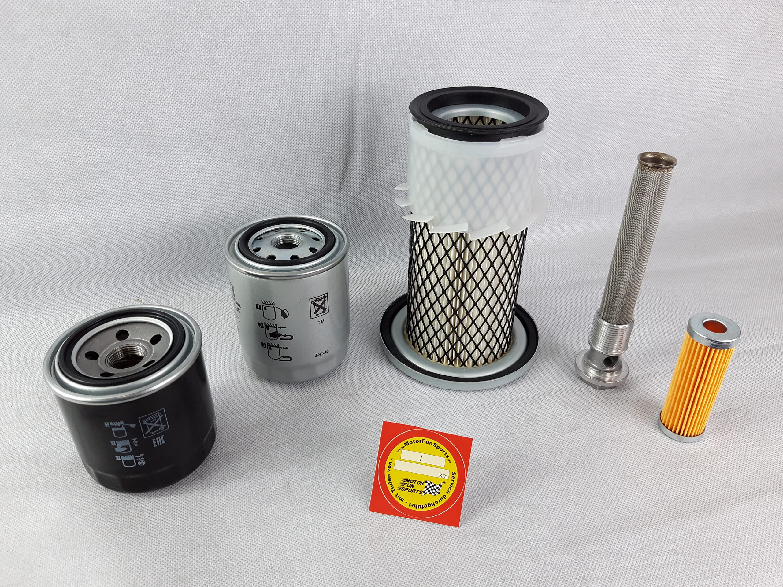 Lot de filtres (grand) pour filtre à huile Kubota B 1750 D HST, filtre à air, filtre à carburant, filtre hydraulique