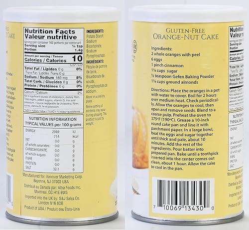 Miniatura 2 de Gefen Polvo de hornear sin aluminio 8 onzas paquete de 2 total de 1 libra sin gluten sin almidón de maíz