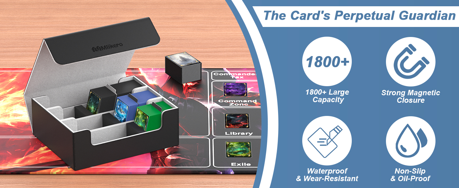 Amazon.com: Mlikero Card Deck Case for Trading Cards 1800+