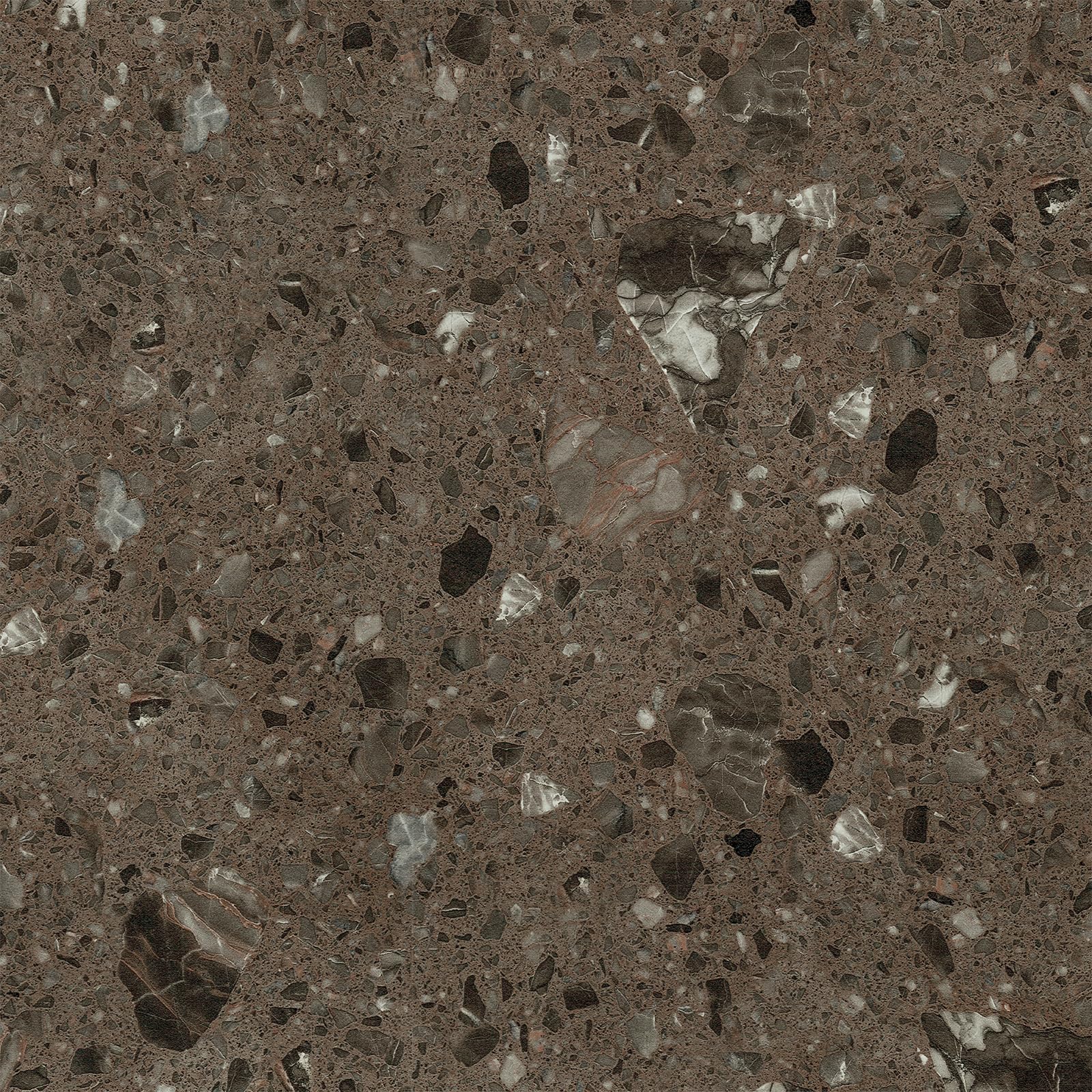 VaryStyle 12"x12" Brown Terrazzo Peel and Stick Floor Tile Waterproof Vinyl Flooring Removable Thick 6-Sheet Flooring Stickers Self Adhesive Stick on