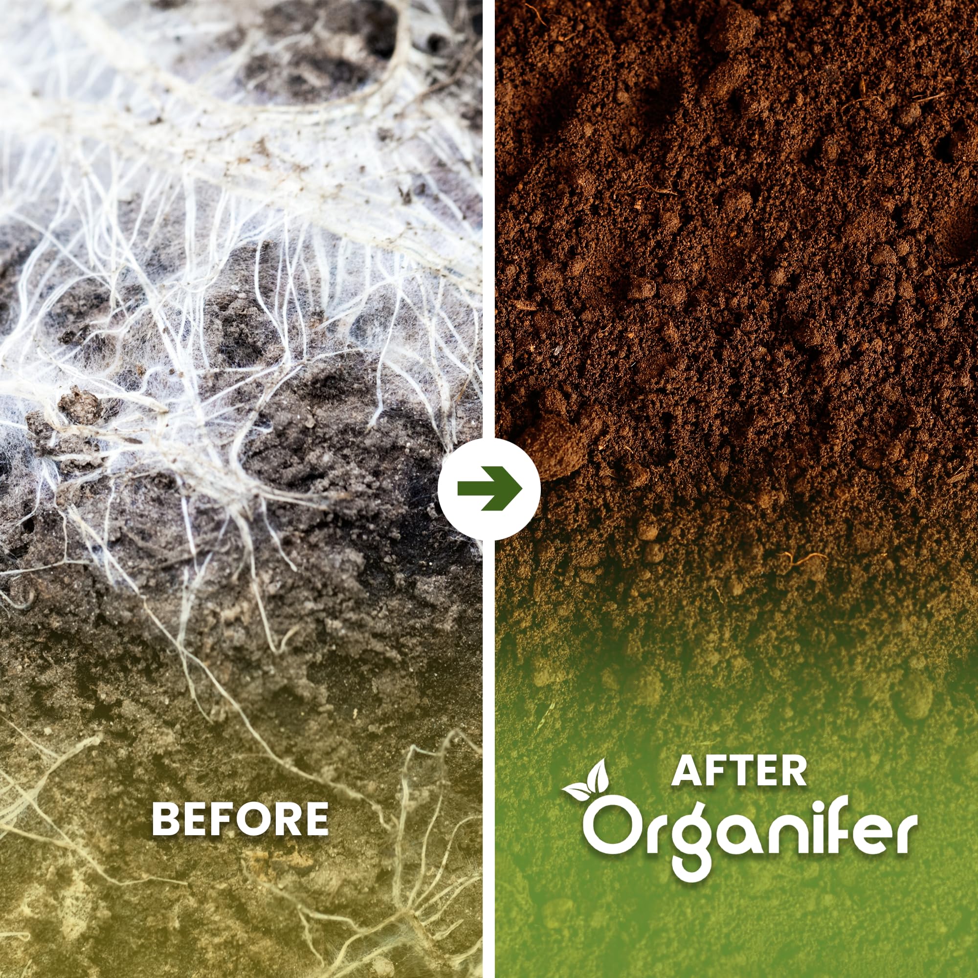 Concentrado Para Suelo - 5L = 500m2 | Hongos Del Suelo - Concentrado Para Plantas Sanas - Cuidado Del Jardín - Fertilizante Líquido - Organifer
